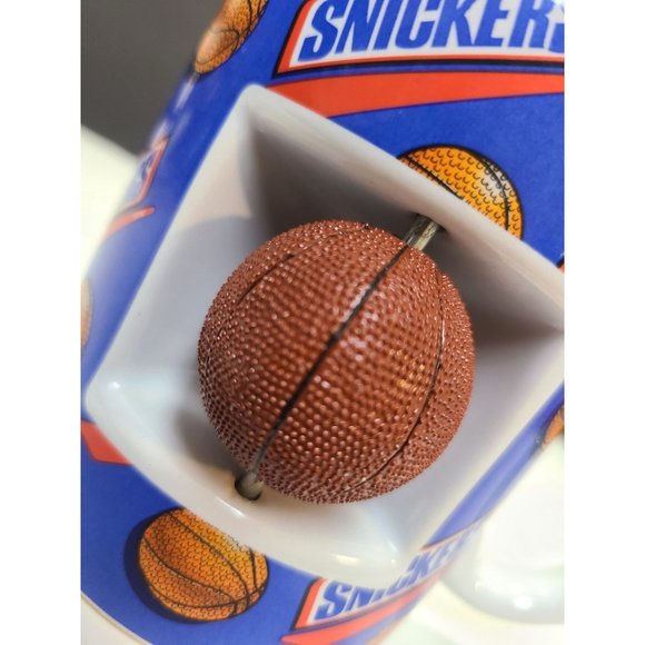 Snickers Candy Bar Coffee Mug With Rotating Basketball CUP BY GALERIE 4" , 12 OZ - Picture 1 of 7